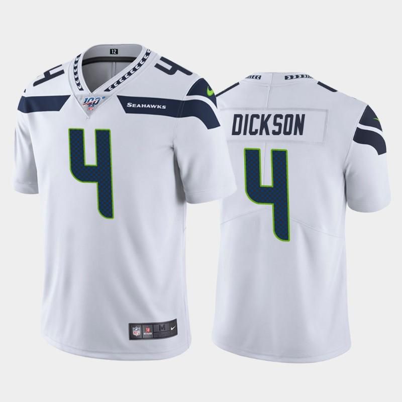 Men Seattle Seahawks #4 Michael Dickson Nike White 100th Limited NFL Jersey->seattle seahawks->NFL Jersey